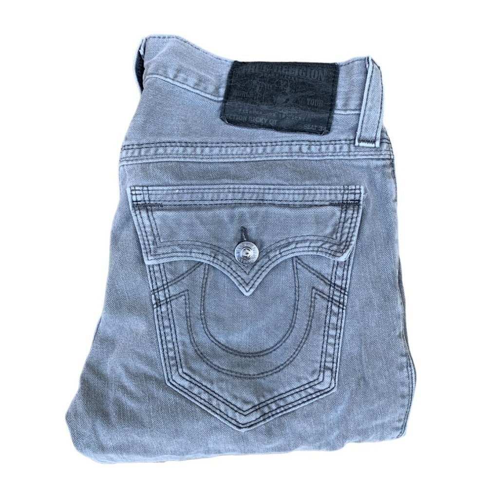 VINTAGE True Religion Jeans Size 30 RICKY QT Gray